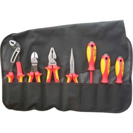 KNIPEX KNIPEX¬Æ 7 Pc Pliers / Screwdriver Insulated Tool Set 1,000V, Nylon Pouch 9K 98 98 27 US